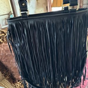 Excellent condition black fringe bag